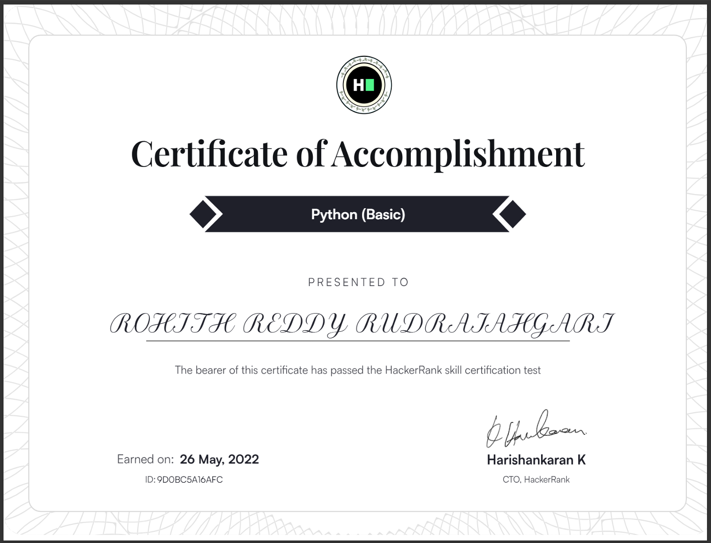 Certification 9